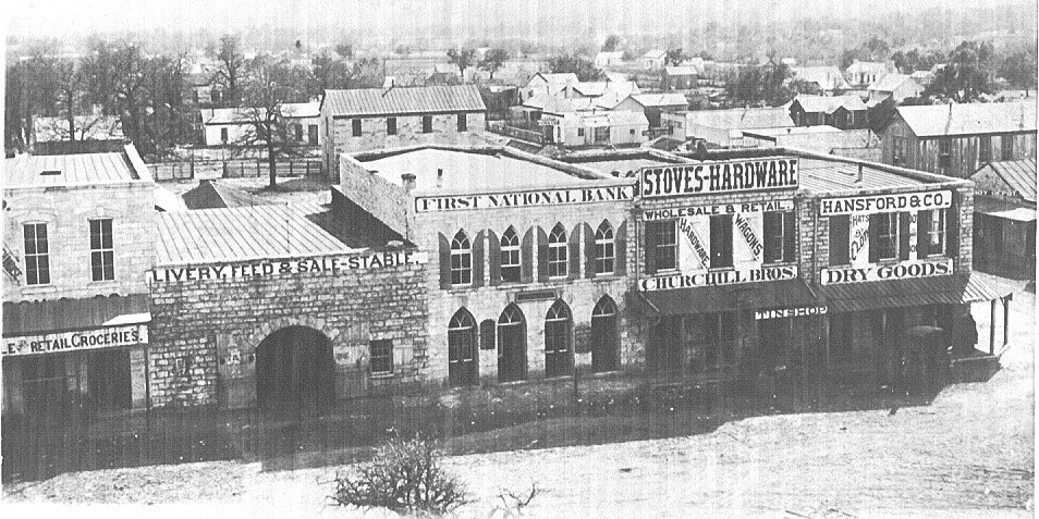 South side view of Burnet Square (Jackson Street), circa 1880s