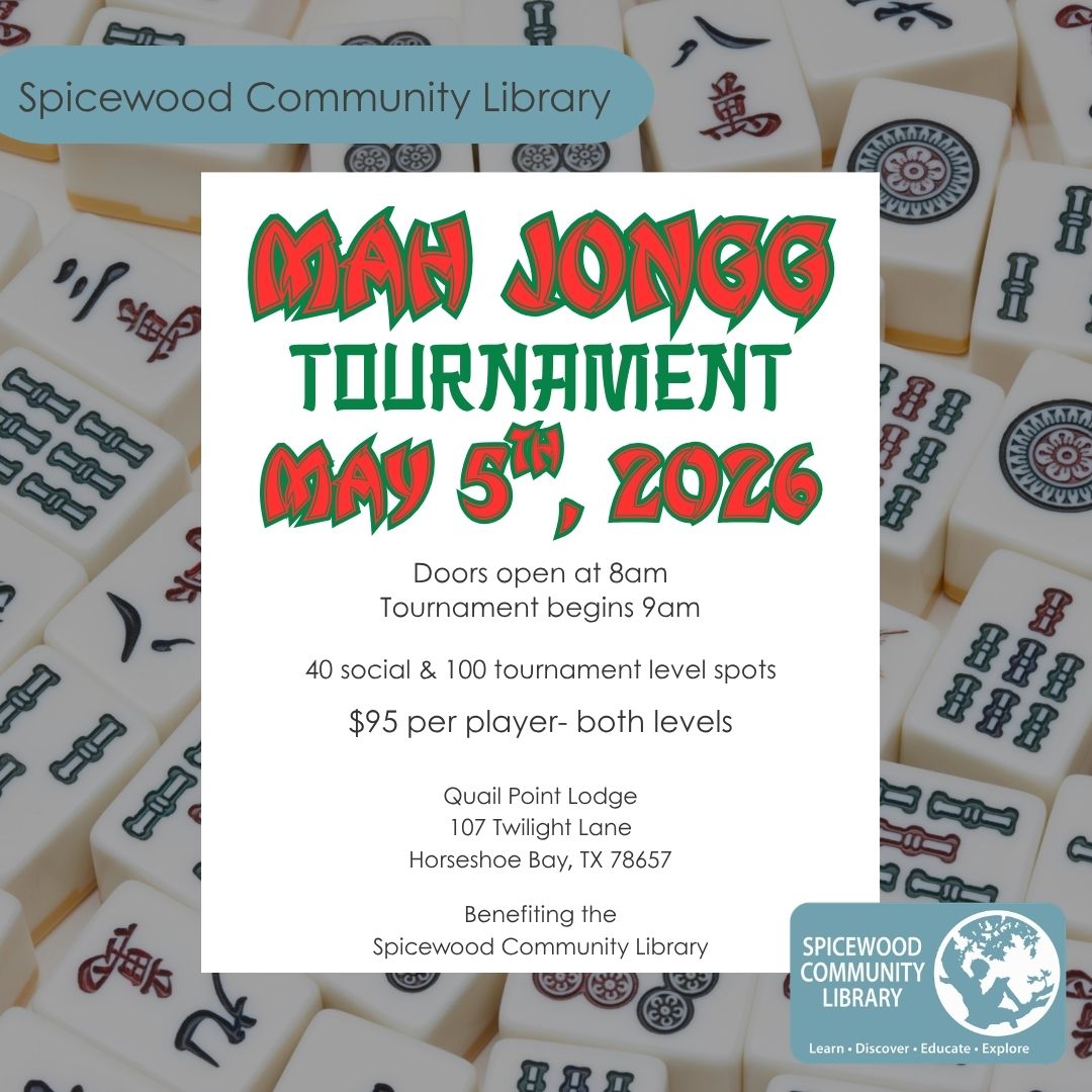 Mah Jongg Tournament May 5th 